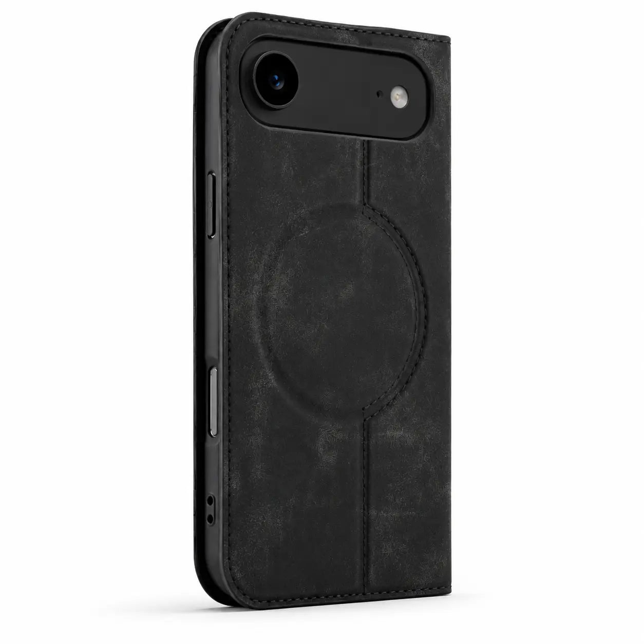 Closed flip wallet phone case with magnetic cover