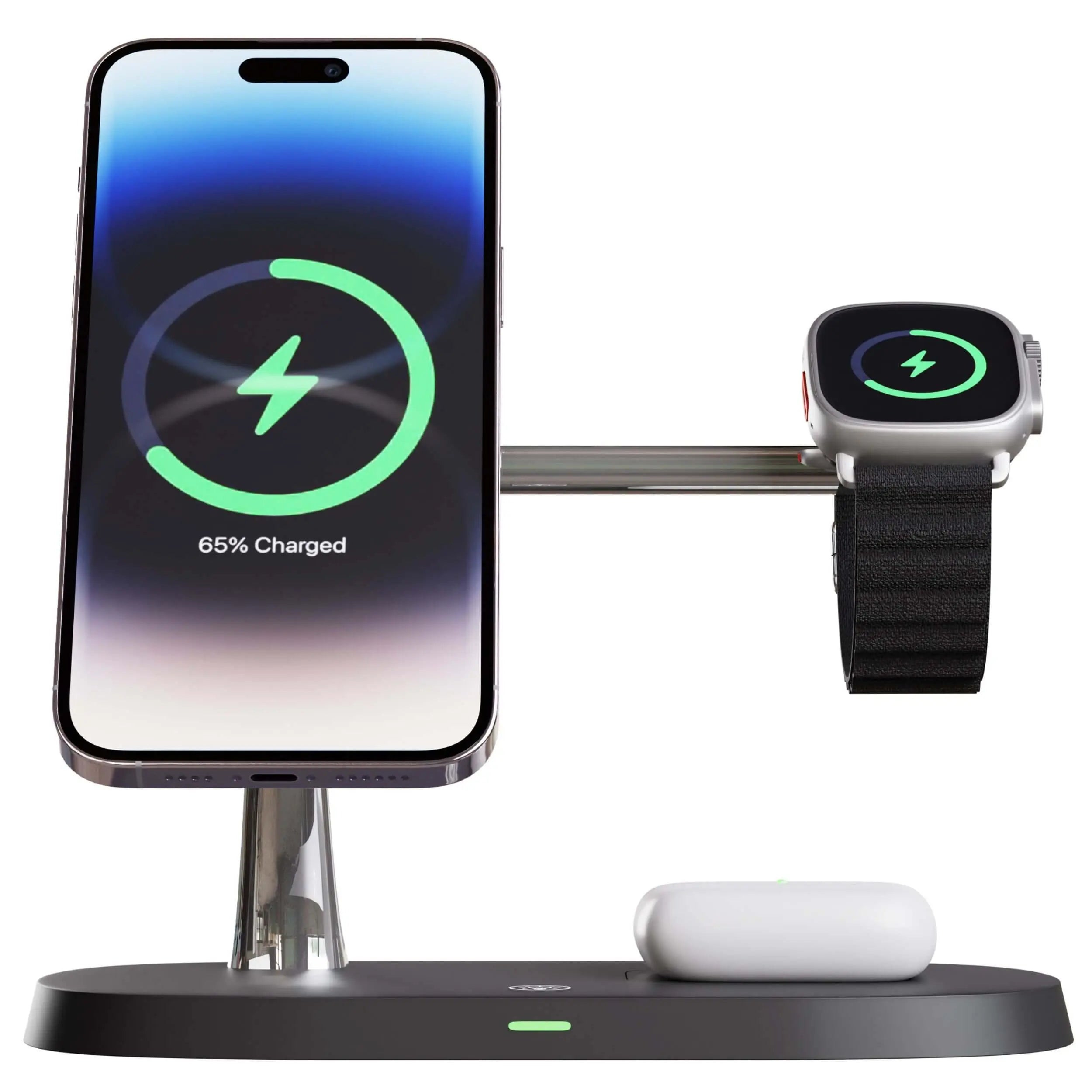3 in 1 Wireless Charging Station for Apple Devices, Apple iPhone 14 Pro Max, Apple Watch Series 8, Ultra, and Apple AirPods Pro 2