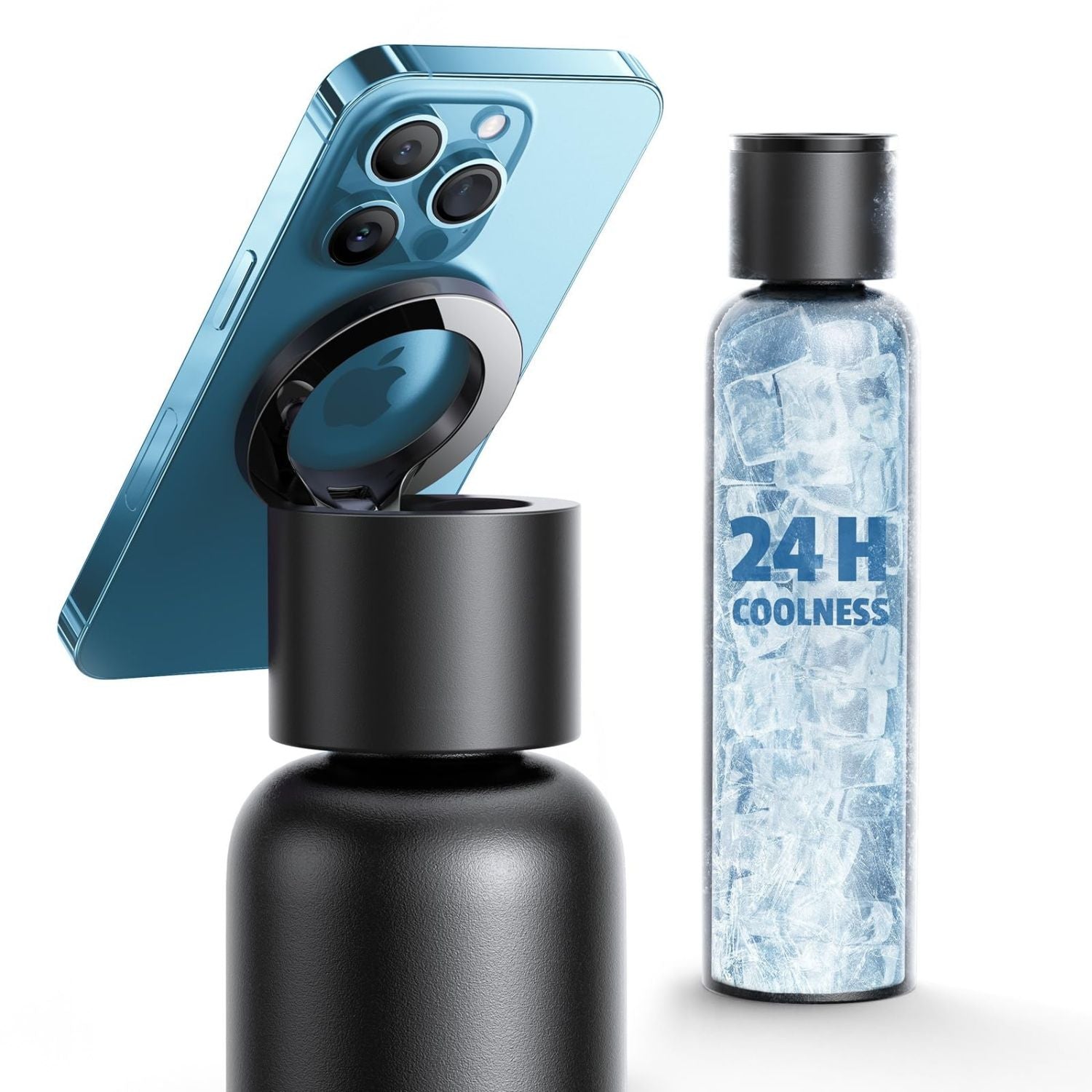 Magnetic Water Bottle for Apple iPhone with MagSafe Stand