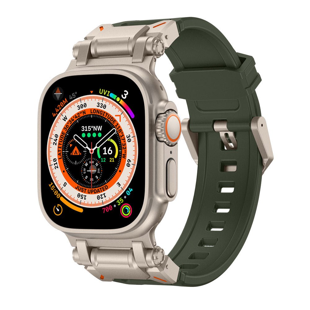 Silicone & Stainless Steel Band for Apple Watch