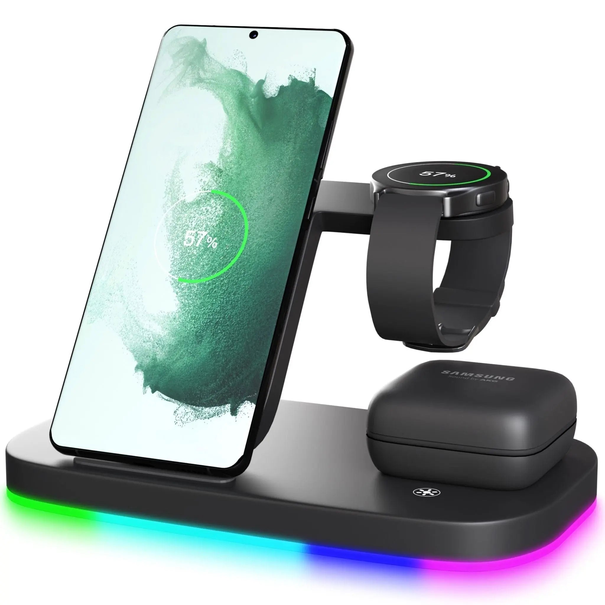 3 in 1 Samsung Wireless Charging Station for Samsung Galaxy S23 Ultra, Samsung Watch 5 Pro, Samsung Buds from Evolved Chargers